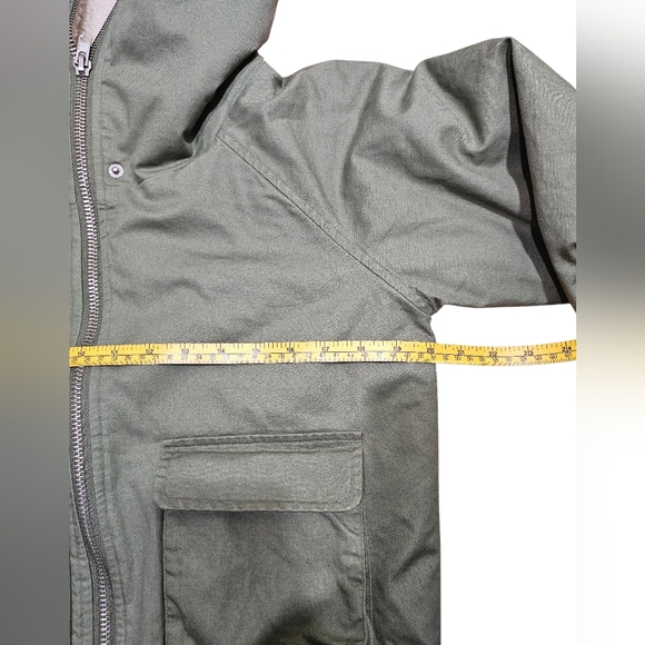 UNIF Mia Green Crop Sherpa Parker Jacket Small - Picture 5 of 8